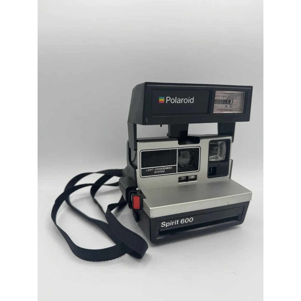 Vintage Polaroid Spirit 600 Instant Film Camera Built-In Flash VGC W/ Strap